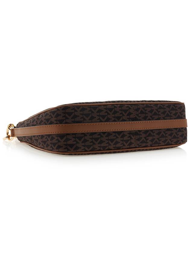 Jet Set Charm Medium Logo Jacquard Convertible Cross Bag Brown - MICHAEL KORS - BALAAN 6