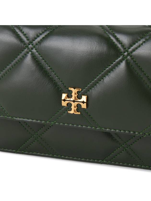 Kira Diamond Quilted Tote Bag Green - TORY BURCH - BALAAN 8