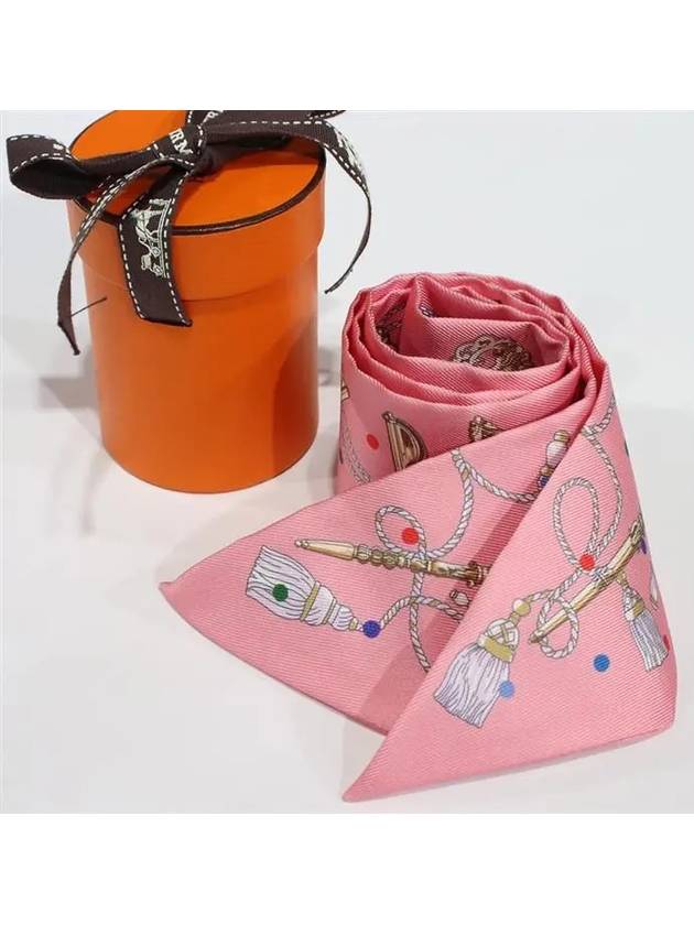 Les Cles A Pois Twilly Scarf Rose - HERMES - BALAAN 2