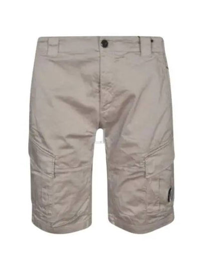 Stretch Satin Cargo Shorts Grey - CP COMPANY - BALAAN 2