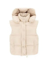 logo print padded vest - MIU MIU - BALAAN.