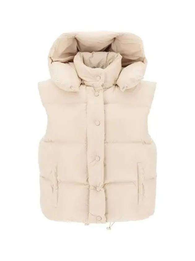 logo print padded vest - MIU MIU - BALAAN.