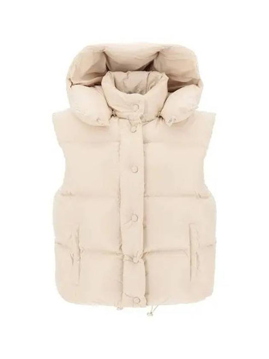 logo print padded vest - MIU MIU - BALAAN.