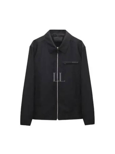 Shirt Collar Zip Up Jacket Black - PRADA - BALAAN 2