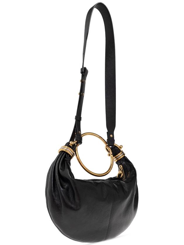 Small Bracelet Hobo Grain Leather Tote Bag Black - CHLOE - BALAAN 5