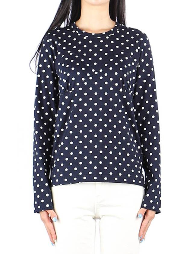 Women's Long Sleeve T-Shirt Navy - COMME DES GARCONS - BALAAN 2