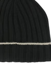 Cashmere Logo Beanie Black - BRUNELLO CUCINELLI - BALAAN 3