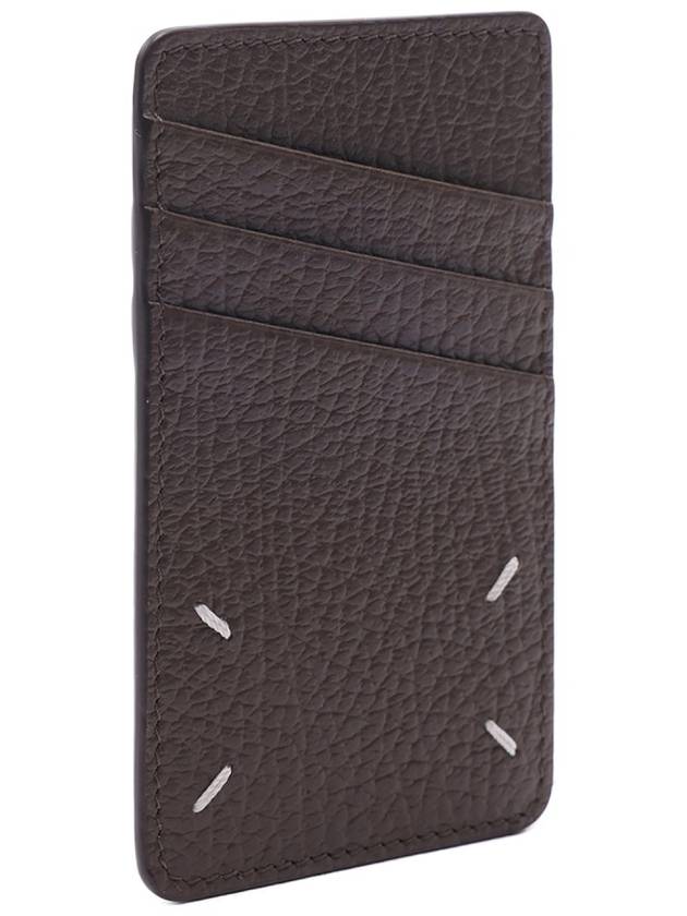 4 Stitch Leather Card Wallet Dark Brown - MAISON MARGIELA - BALAAN 4