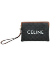 Small Pouch With Strap Signature In Triomphe Canvas With  Print Tan - CELINE - BALAAN 2