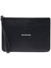 Logo Strap Cash Medium Clutch Bag Black - BALENCIAGA - BALAAN 2