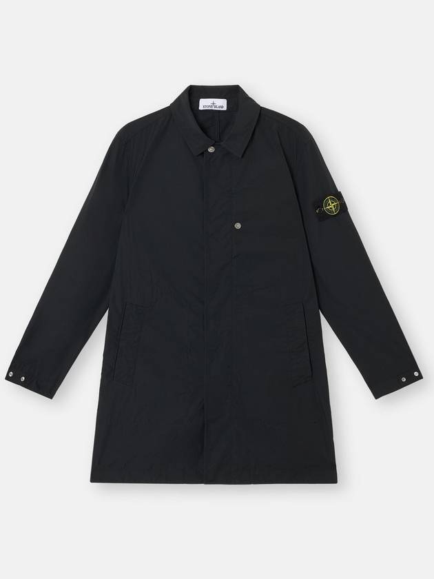 Micro Twill Soft Trench Coat Black - STONE ISLAND - BALAAN 2