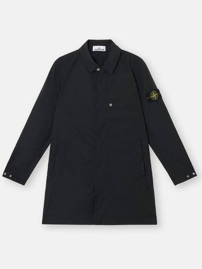 Micro Twill Soft Trench Coat Black - STONE ISLAND - BALAAN 2