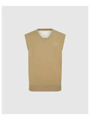 TRAVISMATHEW Unisex V neck knit vest beige - TRAVIS SCOTT - BALAAN 1