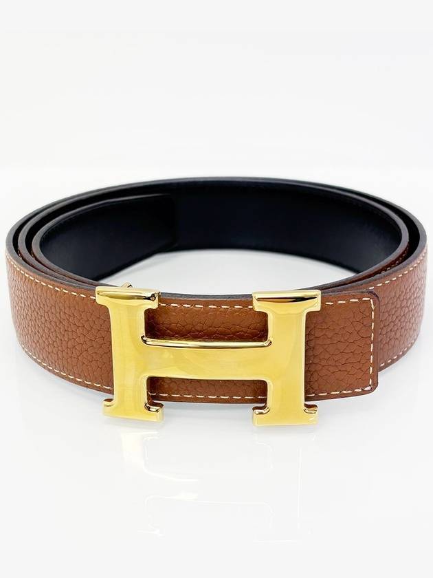 Brown Constance H Belt Courchevel 4VHET36410 - HERMES - BALAAN 1