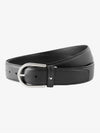 Horseshoe Buckle Classic Leather Belt Grey - MONTBLANC - BALAAN 3