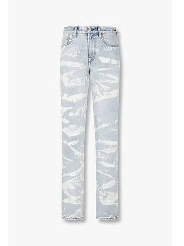 PS Tapered Print Denim Pants Light Indigo - PAUL SMITH - BALAAN 1