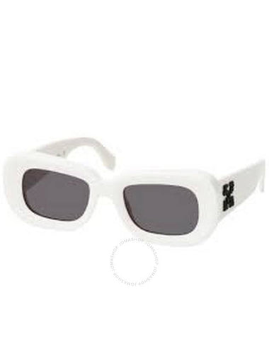 Off-White Carrara Grey Rectangular Unisex Sunglasses OERI019 0107 50 - OFF WHITE - BALAAN 1