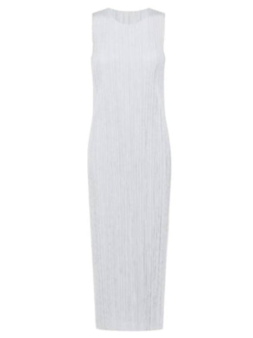 Pleated Please Basic Long Dress Grey - ISSEY MIYAKE - BALAAN 1