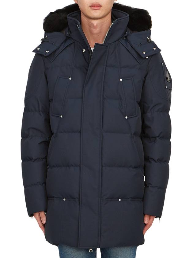 Cloud Neoshear Black Shearling Fur Parka Navy - MOOSE KNUCKLES - BALAAN 3