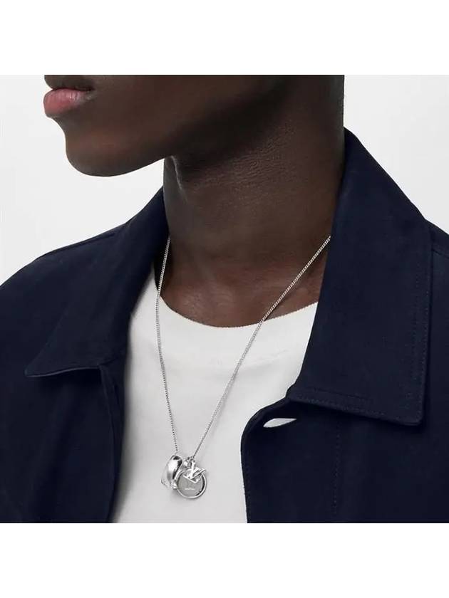 Monogram Charms Necklace Silver - LOUIS VUITTON - BALAAN 4