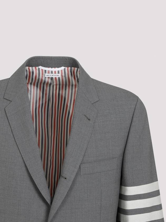 Plain Weave Suiting 4 Bar Classic Sport Jacket Medium Grey - THOM BROWNE - BALAAN 5