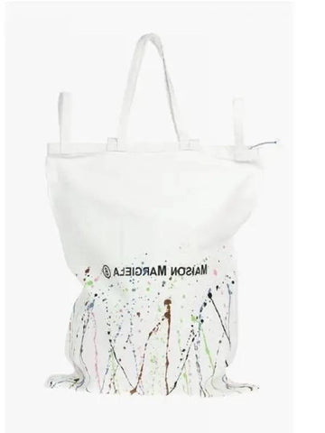 Maison Margiela logo printed painted tote bag - MAISON MARGIELA - BALAAN 1