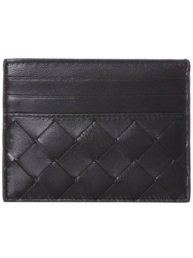 Intrecciato Leather Card Wallet Black - BOTTEGA VENETA - BALAAN 4