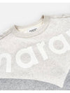 Houston Two-Tone Logo Cotton Sweatshirt Ecru Grey - ISABEL MARANT - BALAAN 4