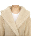 Teddy Wool Double Coat Beige - MAX MARA - BALAAN 6