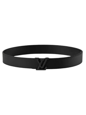 LV Aerogram 35mm Leather Belt Black - LOUIS VUITTON - BALAAN 1