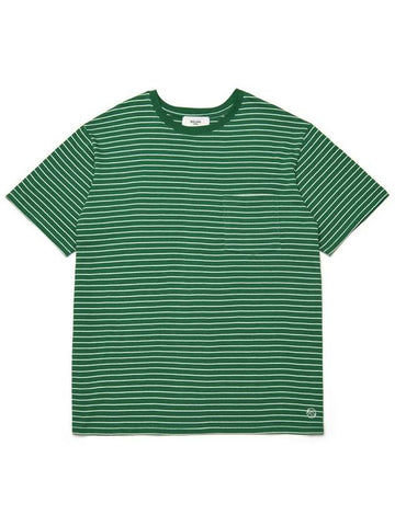 STRIPED POCKET LOOSE T SHIRT GREEN - ROLLING STUDIOS - BALAAN 1