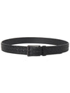 Intrecciato Leather Belt Black - BOTTEGA VENETA - BALAAN 3