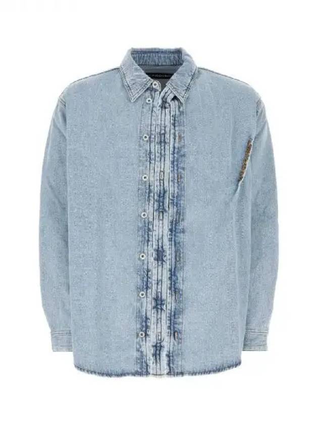 Y PROJECT HOOK AND EYE Denim Shirt 271358 - Y/PROJECT - BALAAN 1