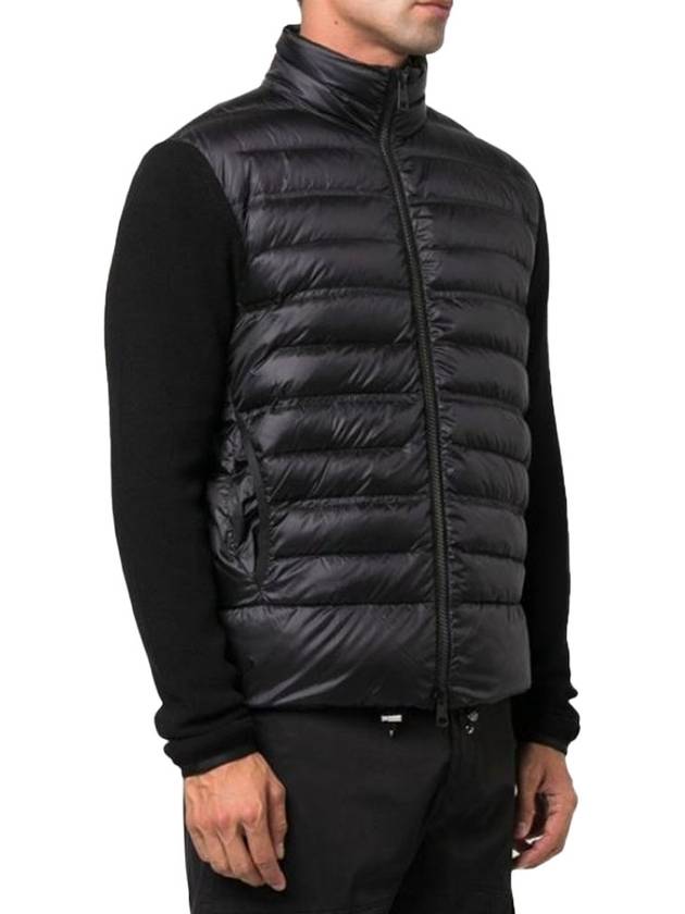 TRICOT Padded Wool Cardigan Black - MONCLER - BALAAN 5