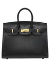 Birkin 25 Sellier Leather Tote Bag Noir - HERMES - BALAAN 1