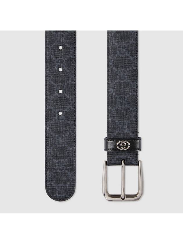 Men's Interlocking G Detail Belt Black - GUCCI - BALAAN 4