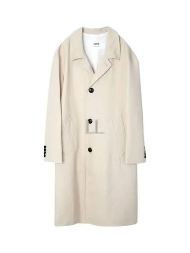 Wool Single Coat Vanilla - AMI - BALAAN 2