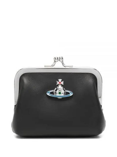 Nappa Leather ORB Logo Coin Purse Black - VIVIENNE WESTWOOD - BALAAN 2