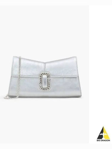 Metallic St Marc Convertible Clutch Silver MBBAW23023SVX - MARC JACOBS - BALAAN 1