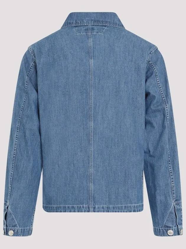 Logo Print Denim Jacket Blue - CP COMPANY - BALAAN 3