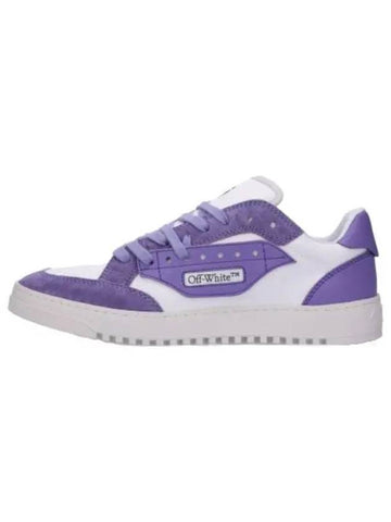 Logo Print Low Top Sneakers White Purple - OFF WHITE - BALAAN 1