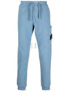 Waffen Patch Cotton Fleece Track Pants Avio Blue - STONE ISLAND - BALAAN 2