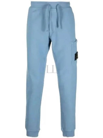 Waffen Patch Cotton Fleece Track Pants Avio Blue - STONE ISLAND - BALAAN 2