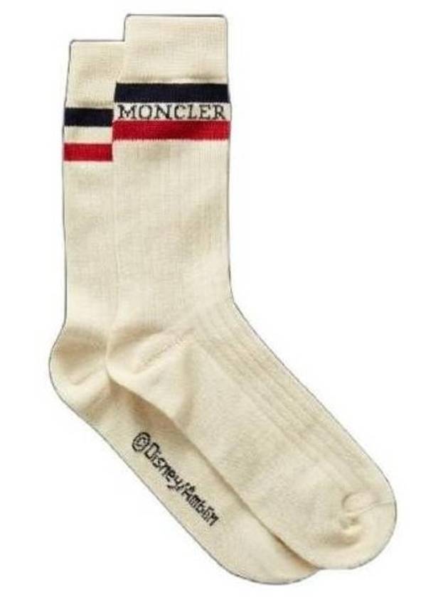 cotton logo socks white - MONCLER - BALAAN 1