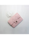 Women's Classic Flap Calfskin Card Wallet Pink - CHANEL - BALAAN 4