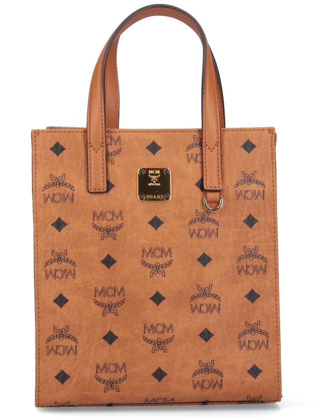 Monogram Print Tote Bag Brown - MCM - BALAAN 2