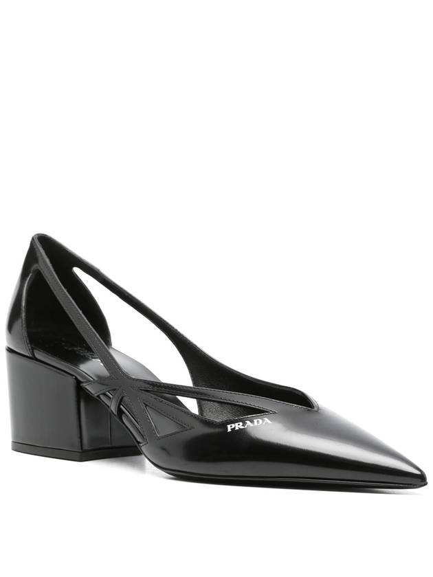 Debossed Logo 55mm Pump Heel Black - PRADA - BALAAN 3