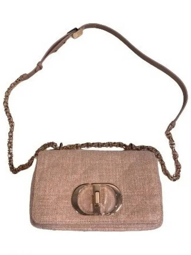 Caro Macrocannage Linen Small Shoulder Bag Rose Des Vents - DIOR - BALAAN 4