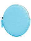 Metal Logo Round Strap Coin Purse Blue - JACQUEMUS - BALAAN.