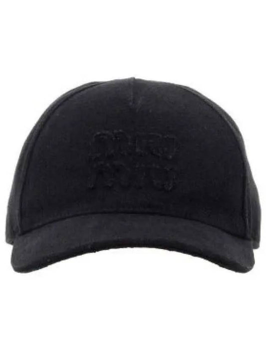 Logo Denim Ball Cap Black - MIU MIU - BALAAN 2